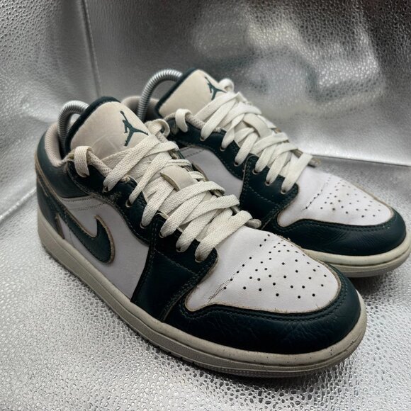 Size 7.5 Air Jordan 1 Oxidized Green White Mens Athletic Sneaker FQ7687-300 - Picture 6 of 10